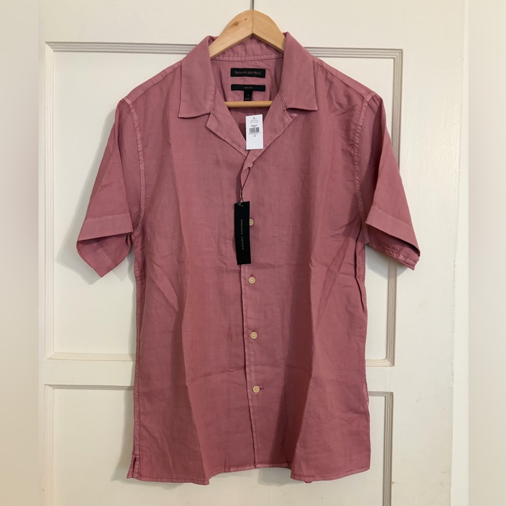 NWT Banana Republic Men's organic cotton slim fit Button Down Shirt - Sz S